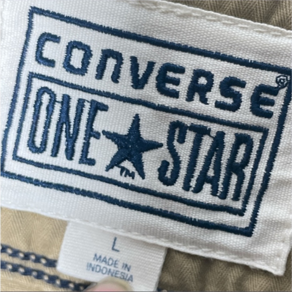 Converse Mens y2k Tan Military Field blazer Jacket Notched Lapel size large - Picture 5 of 5